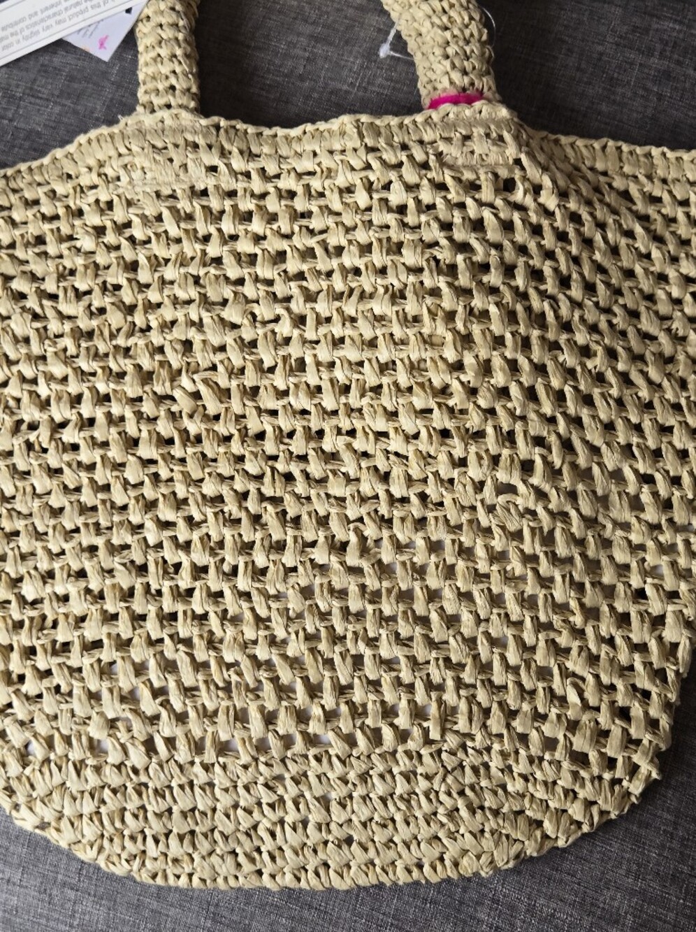 NWT Woven Straw Purse Handcrafted In India - Picture 6 of 6